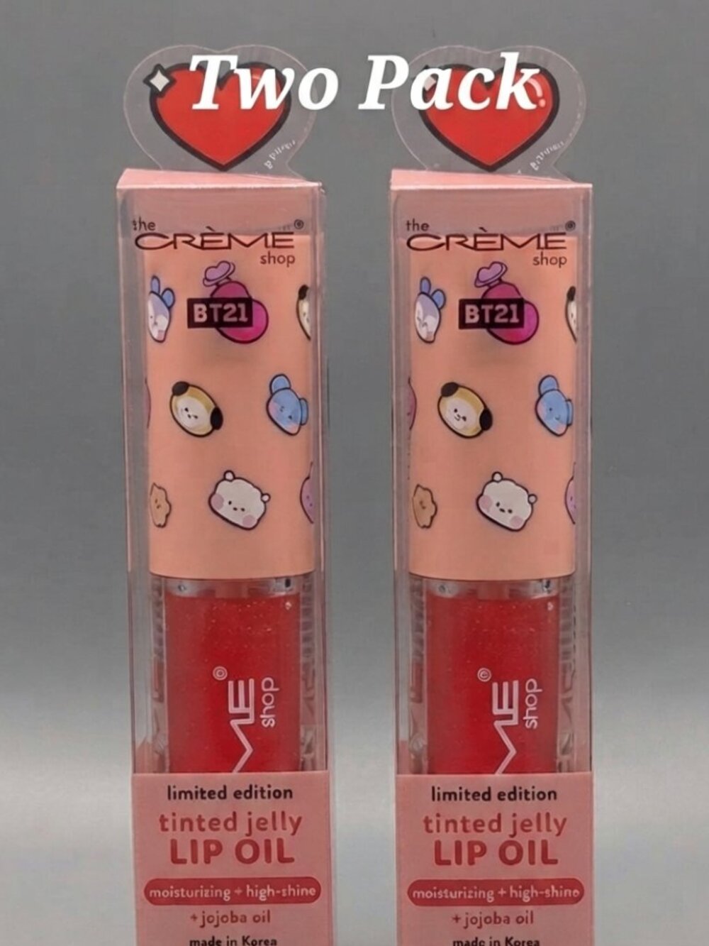 TWO ~ BT21 Lip Oil The Crème Shop In Starstruck made in Korea